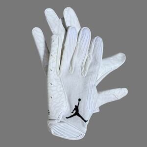 Nike Jordan Vapor Knit Fly Lock Football Gloves White Black Sz S NWT FD6992-102